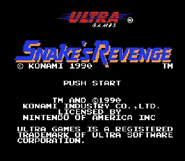 Snake's Revenge (USA) screen shot title